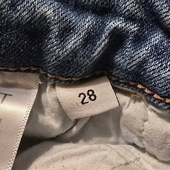 Vervet High Rise Patchwork Raw Hem Flare Leg Jeans Sz 28 - Picture 9 of 11